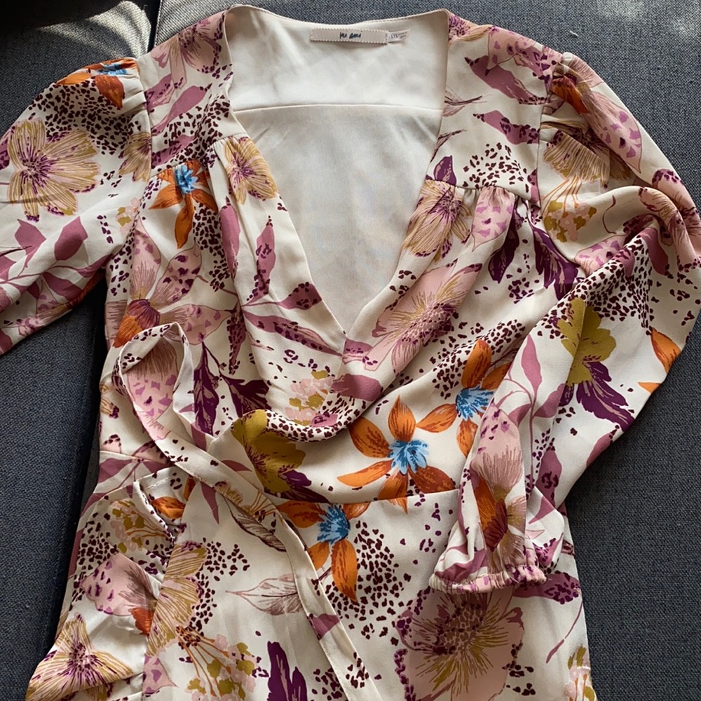 Francesca’s High Low Floral Wrap Dress